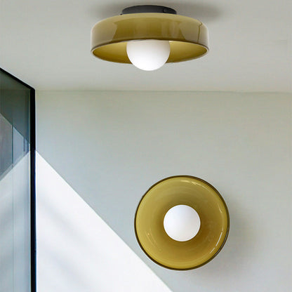 Modern Round LED Ceiling Light Fixture - Energy-Efficient Lighting for Living Room & Kitchen Spaces
