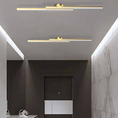 Modern Aluminium Semi Flush Mount LED Ceiling Light | Minimalist Design for Living Room. Bedroom & Hallway