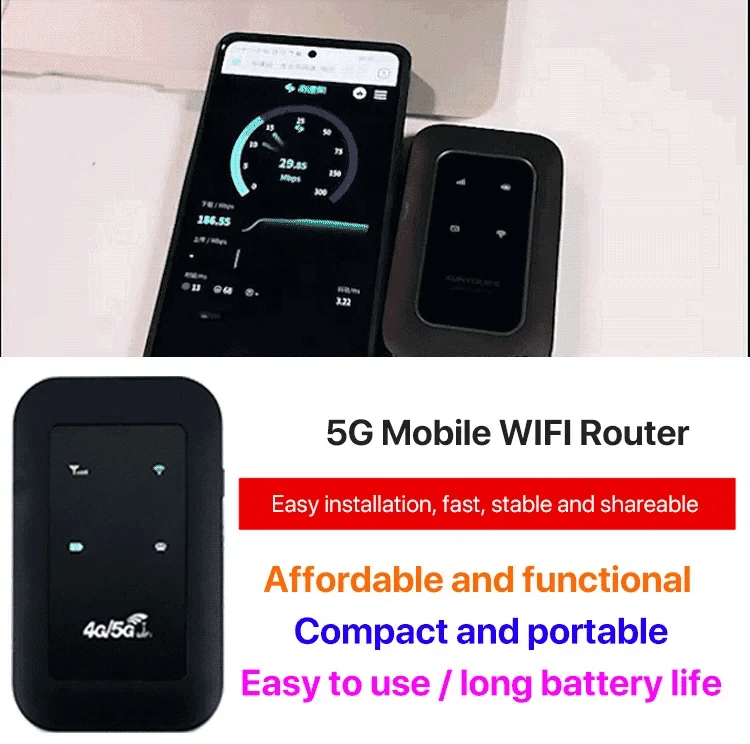 Mobile Wireless Internet – Portable 5G WiFi Router with SIM Slot & High-Speed Hotspot