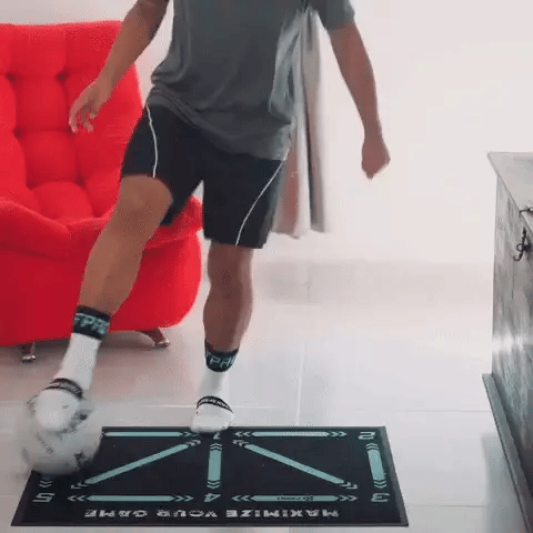 Football Pro Training Mat | Anti-Slip, 2x2m Space & Video Program for Skill Enhancement and Home Training