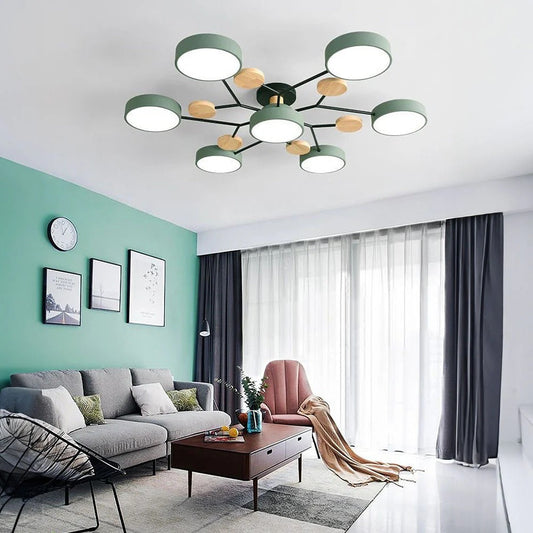 Contemporary Round Iron LED Chandelier | Energy-Efficient. Stylish Lighting for Living Rooms. Dining Areas & Entryways