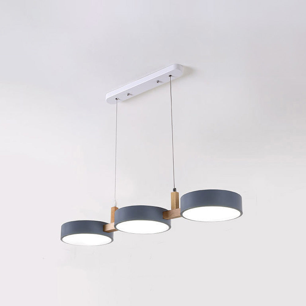 Metal Multi Light Nordic Flush Ceiling Light | Durable Iron & Wood Design for Kitchen and Dining Room