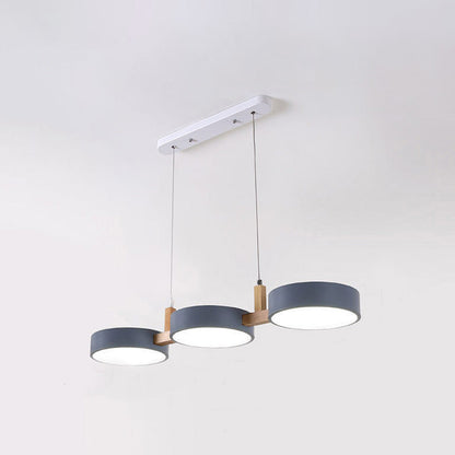 Metal Multi Light Nordic Flush Ceiling Light | Durable Iron & Wood Design for Kitchen and Dining Room