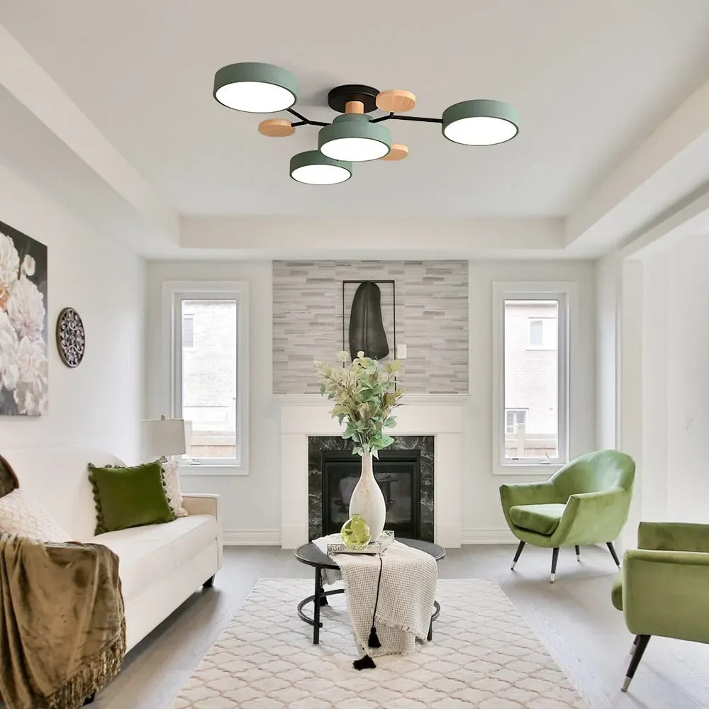 Contemporary Round Iron LED Chandelier | Energy-Efficient. Stylish Lighting for Living Rooms. Dining Areas & Entryways