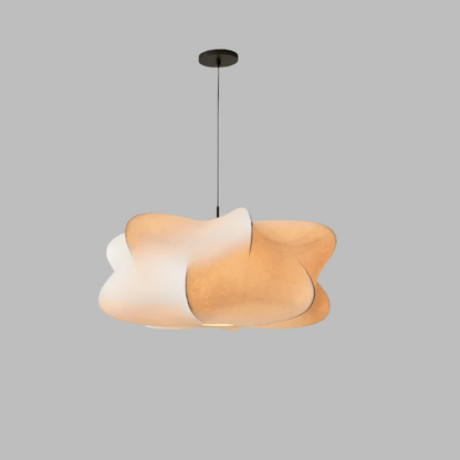 Wabi Sabi Silk Hanging Lamp - Japanese Style Pendant Light for Home Decor & Ambient Lighting
