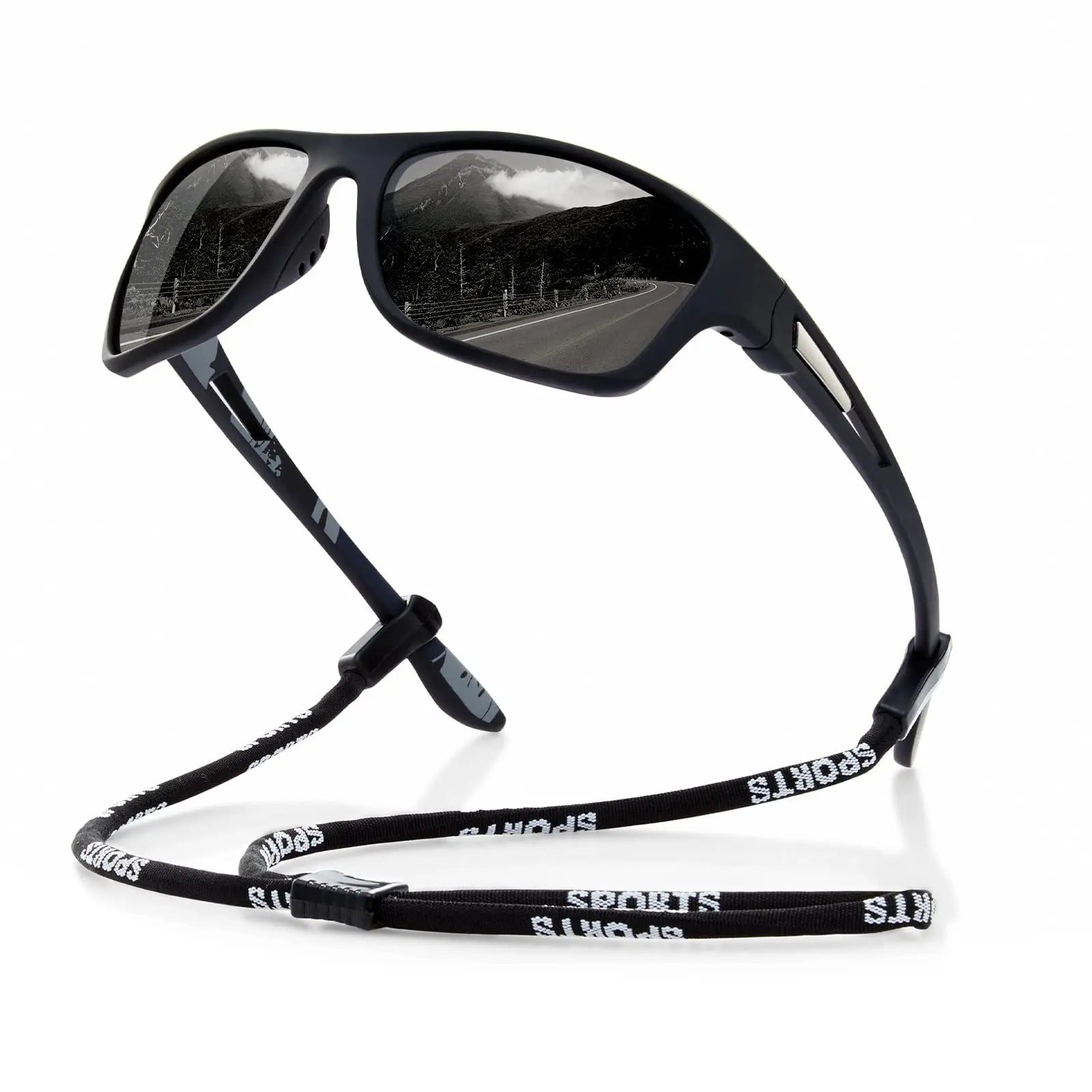 Mens Polarised Sports Sunglasses UK – UV400 Wrap Around Sunglasses for Cycling, Running & Outdoor Activities | Lightweight & Glare Protection