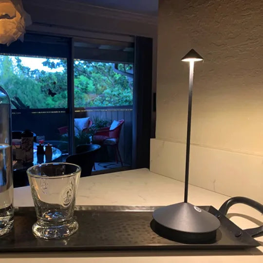 LED Table Lamp – Waterproof, Dimmable, Minimalist Design for Home Office & Bedroom Lighting