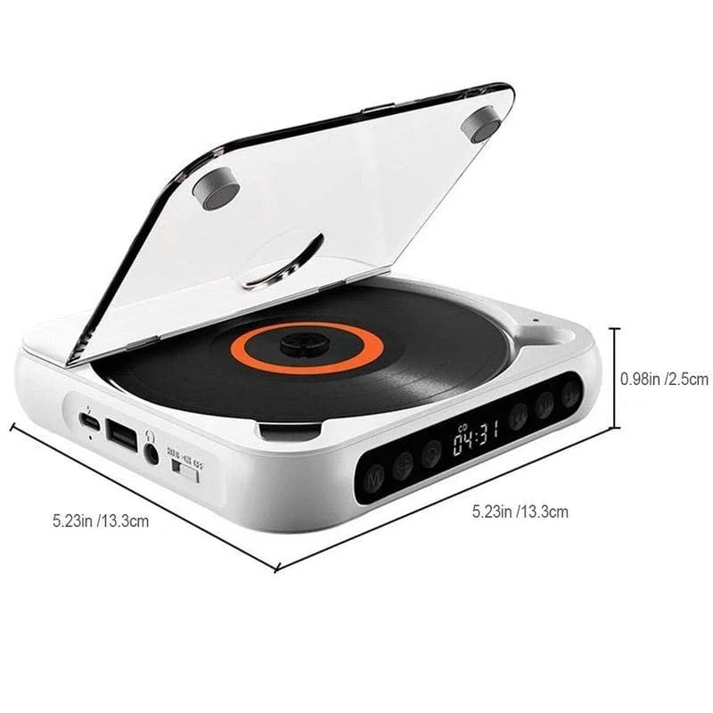 Mini CD Player Retro Look - Portable & Bluetooth