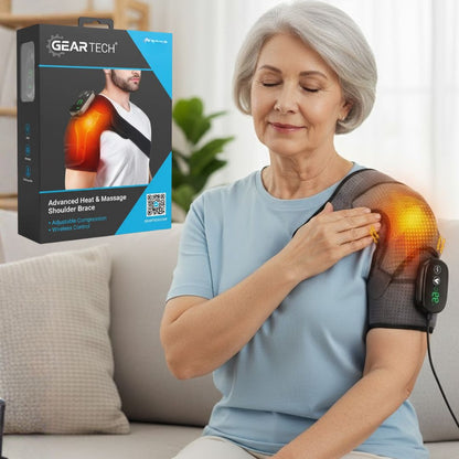 Heat Therapy Shoulder Brace | Adjustable Support & USB Heating Pad for Pain Relief and Stiffness Relief