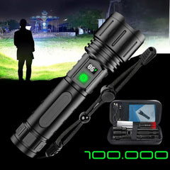 100000 Lumen Tactical Flashlight | World's Brightest High-Powered Torch