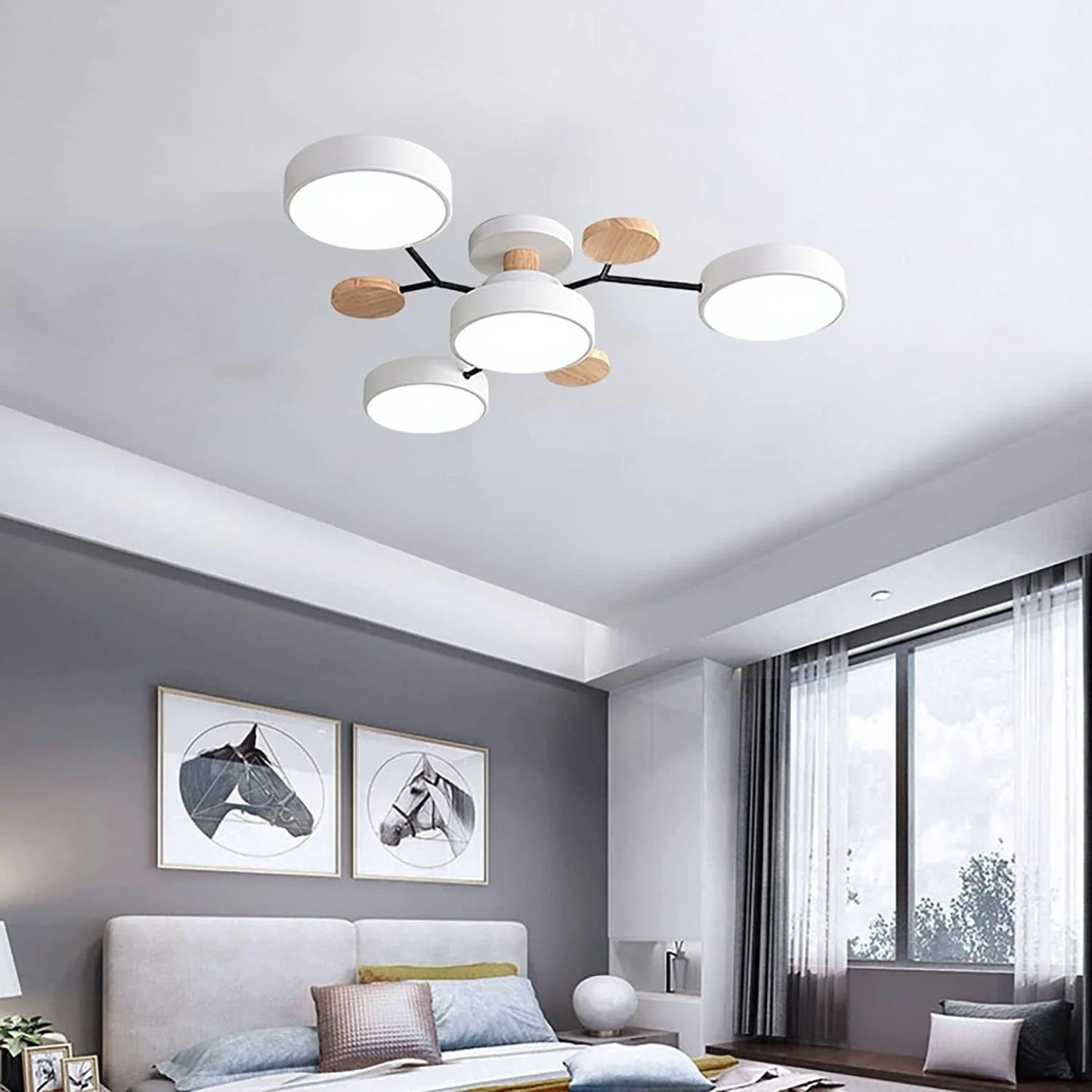 Contemporary Round Iron LED Chandelier | Energy-Efficient. Stylish Lighting for Living Rooms. Dining Areas & Entryways