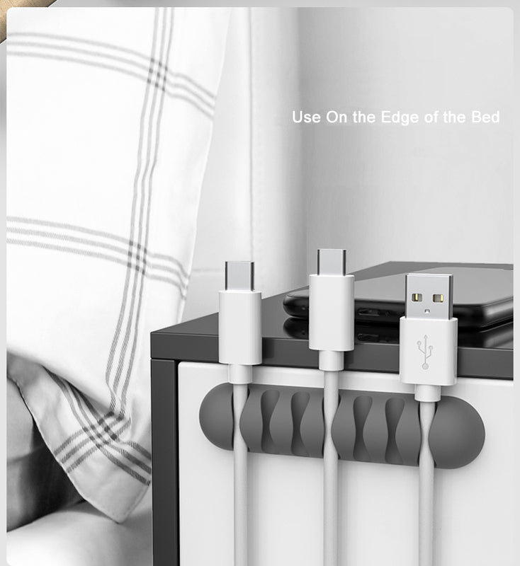 Flexible Silicone Cable Holder & Organizer