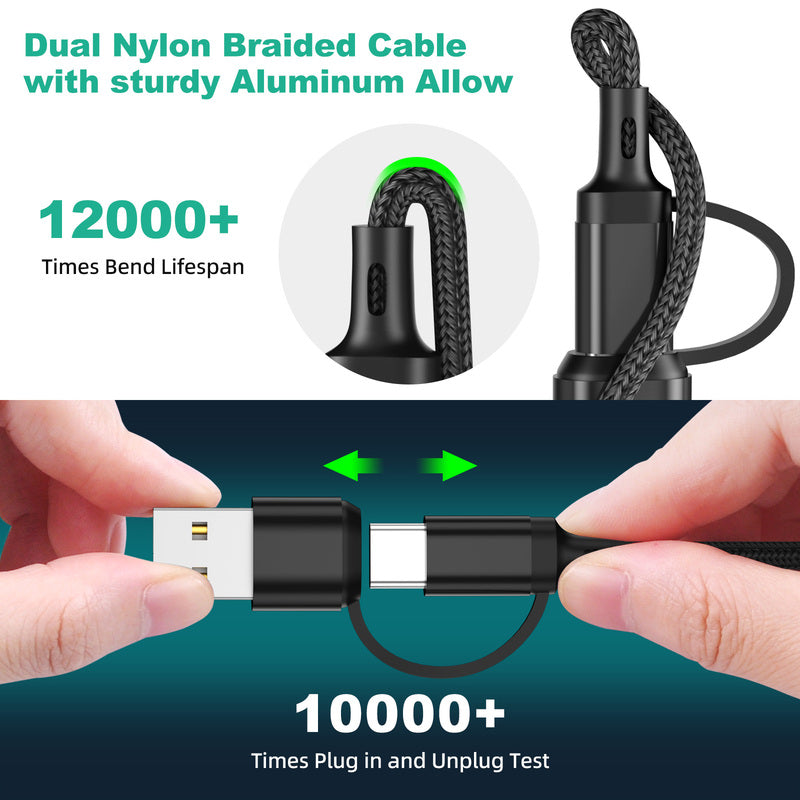 3 in 1 Charging Cable Multi USB Port