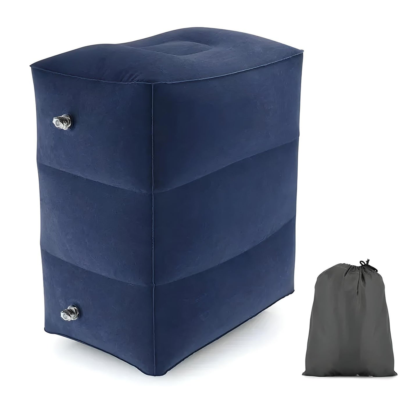 Inflatable Travel Footrest | Ergonomic, Adjustable Height & Compact for Planes, Trains, Buses & Office Use