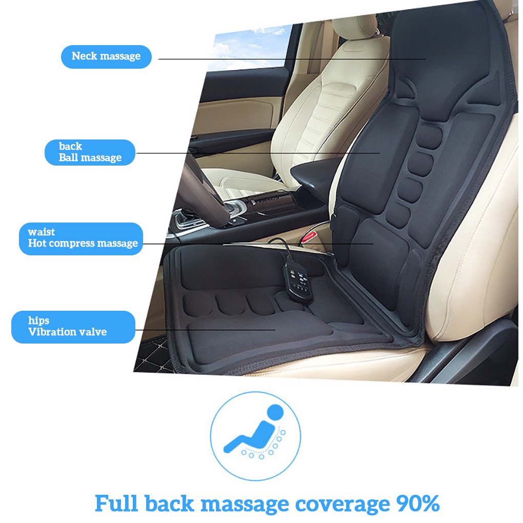 Massage Chair Pad with Heat | 8 Massage Modes, Deep Tissue Relief & Portable for Home and Car Use