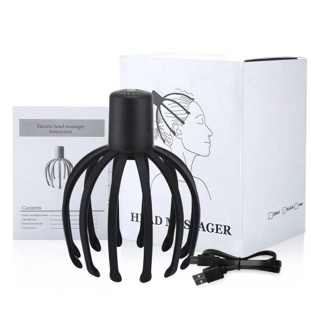 Smart Electric Octopus Head Massager Machine for Scalp Massage, Stress Relief, Improved Sleep & Multi-Directional Vibration