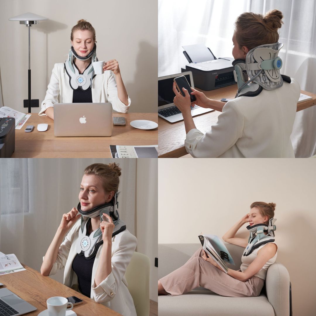 Neck Stretcher for Pain Relief - Adjustable Cervical Traction Device Ideal for Neck Tension and Discomfort