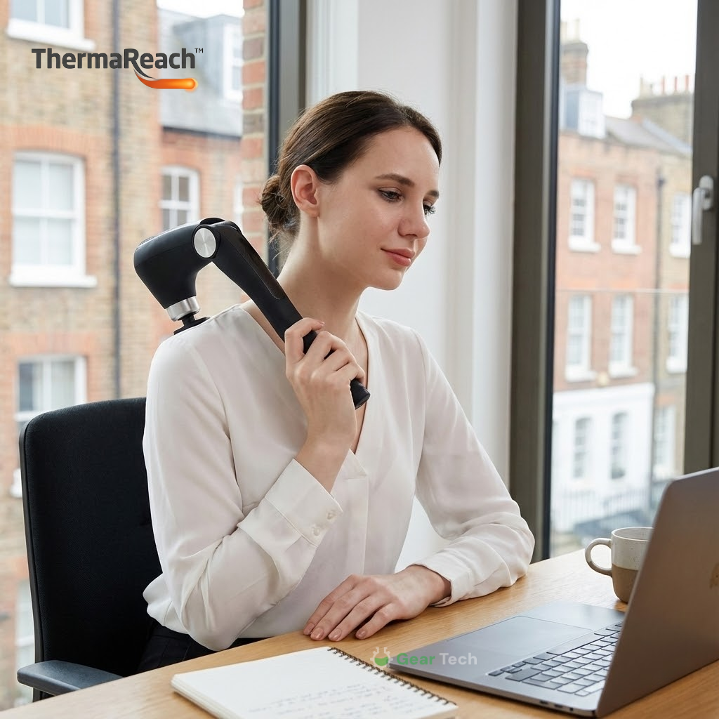 ThermaReach™ - Back Heater & Massager Gun