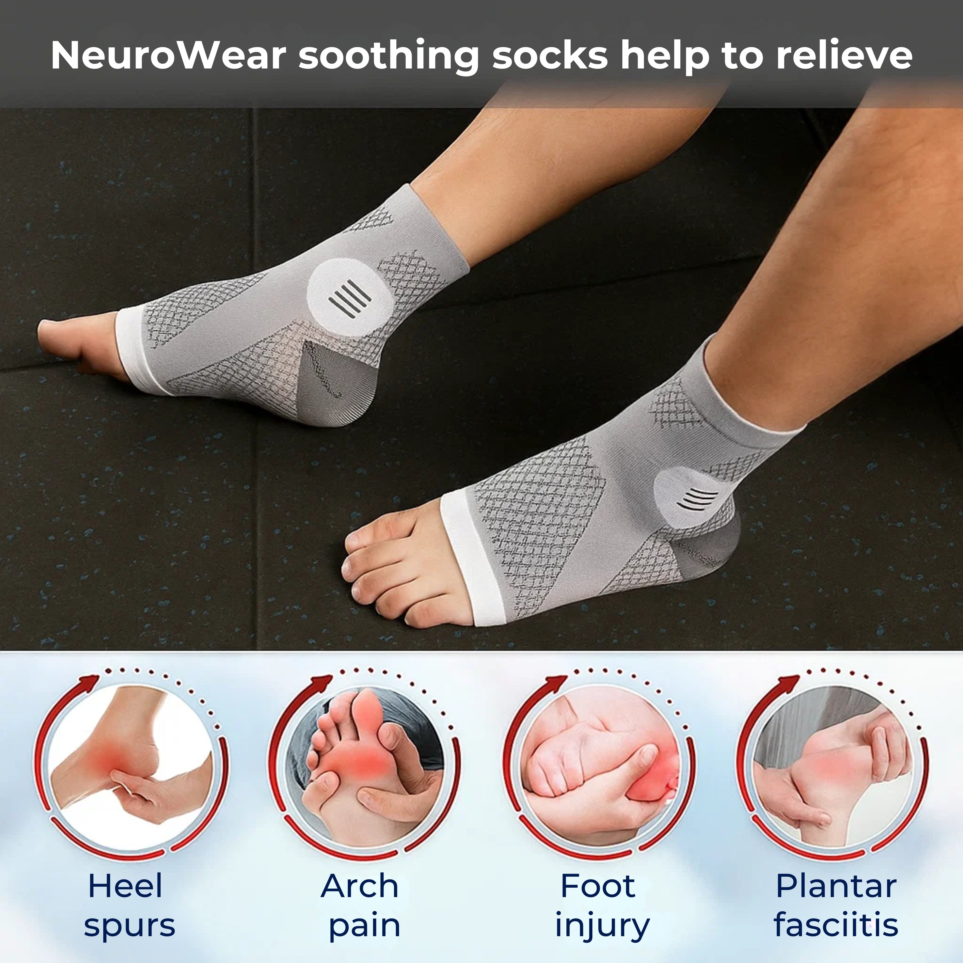 Socks for Feet That Swell – Neuropathy Compression Socks 20-31 mmHg for Swollen Feet All-Day Relief