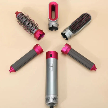 5-in-1 Hair Styler | Auto Curler, Blow Dryer & Flat Brush for All Hair Types at Home
