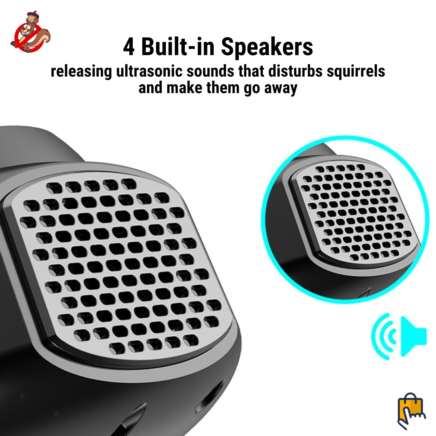 Smart Squirrel Indoor Repeller | 360° Coverage. Ultrasonic Technology & Safe for Home Use