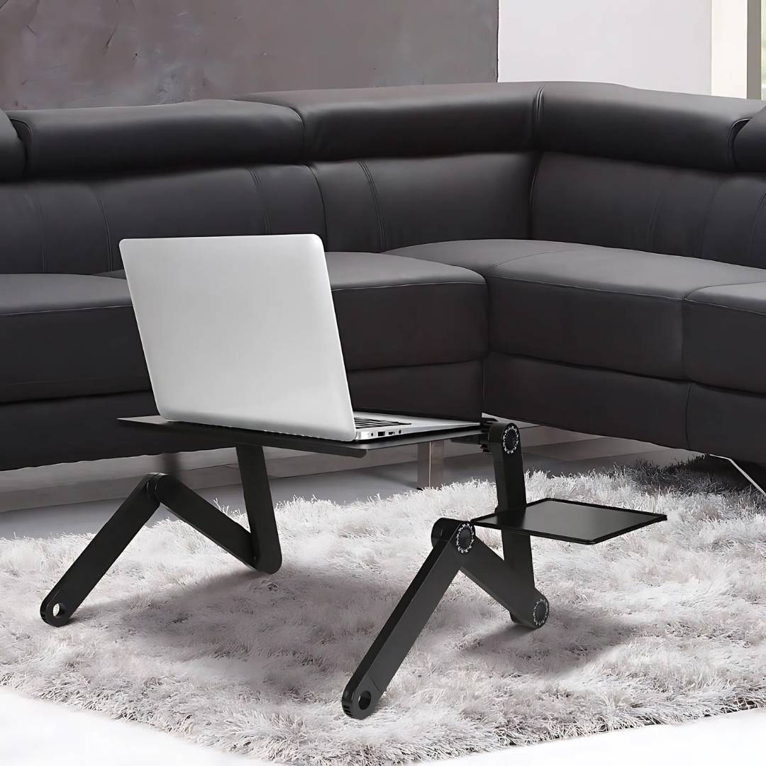 Adjustable Laptop Stand for Bed & Couch - Cooling Tray for Desk-Free Work on Laptop Sofa Table