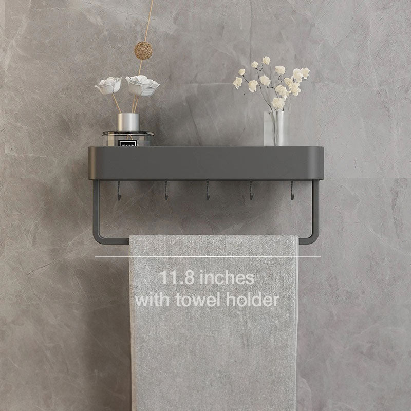 Small Bathroom Shelve - Self-Adhesive Installation and Towel Holder