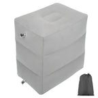Inflatable Travel Footrest | Ergonomic, Adjustable Height & Compact for Planes, Trains, Buses & Office Use