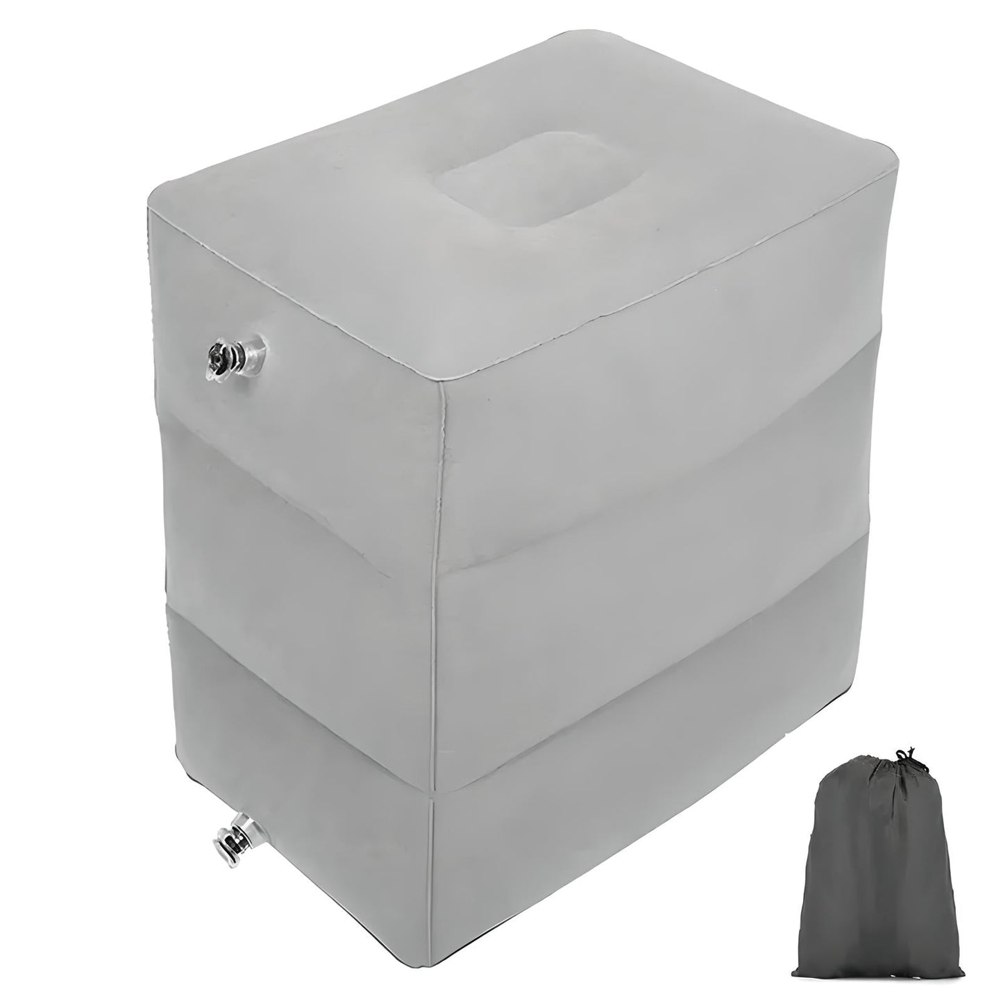 Inflatable Travel Footrest | Ergonomic, Adjustable Height & Compact for Planes, Trains, Buses & Office Use