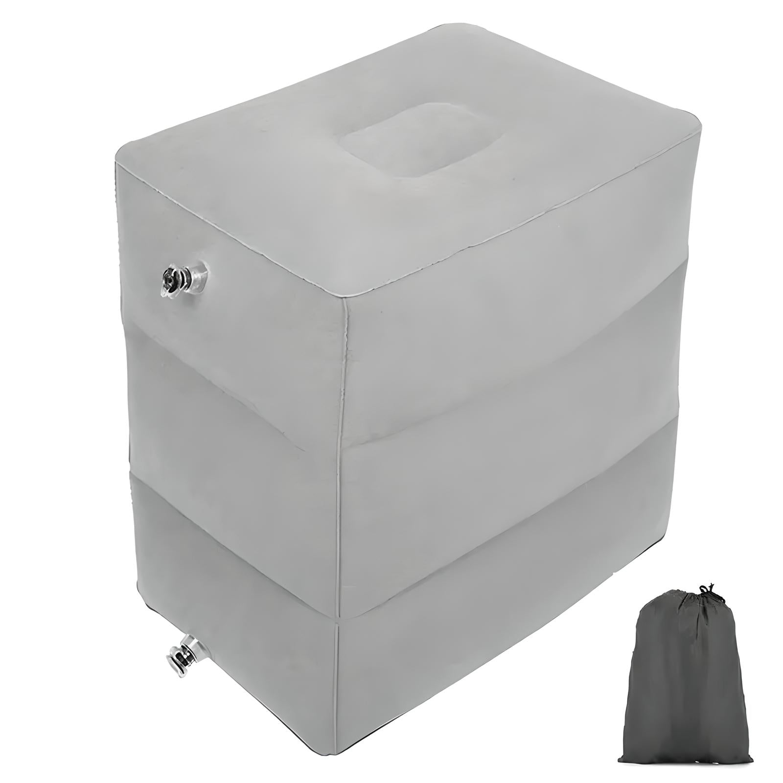 Inflatable Travel Footrest | Ergonomic, Adjustable Height & Compact for Planes, Trains, Buses & Office Use