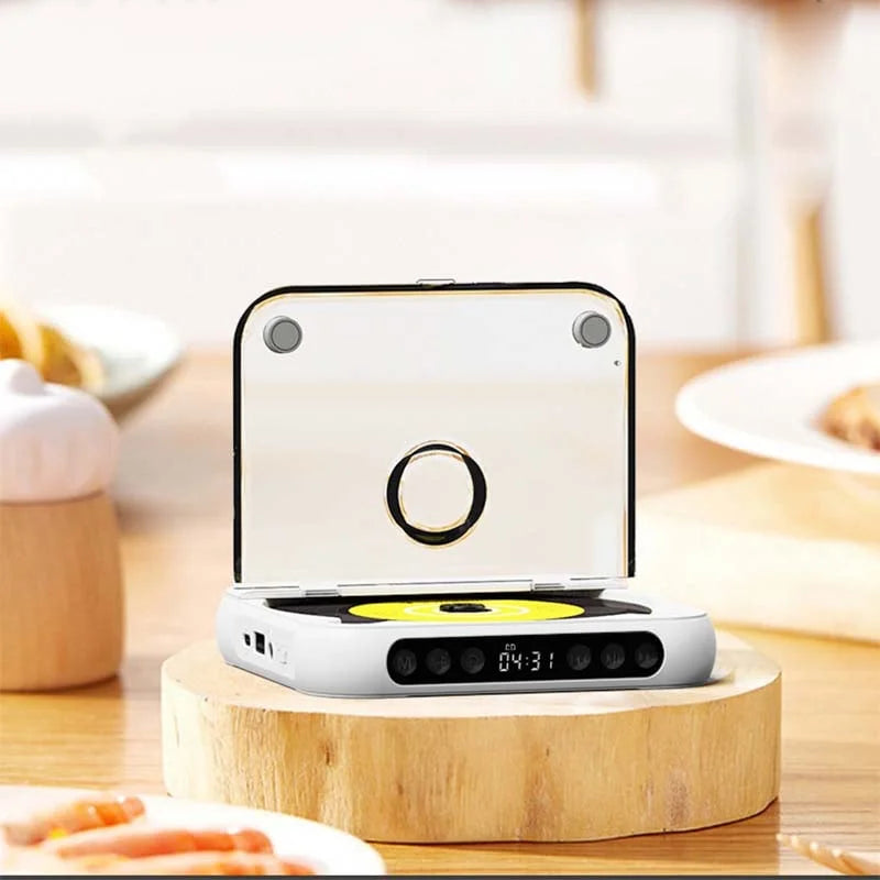 Mini CD Player Retro Look - Portable & Bluetooth