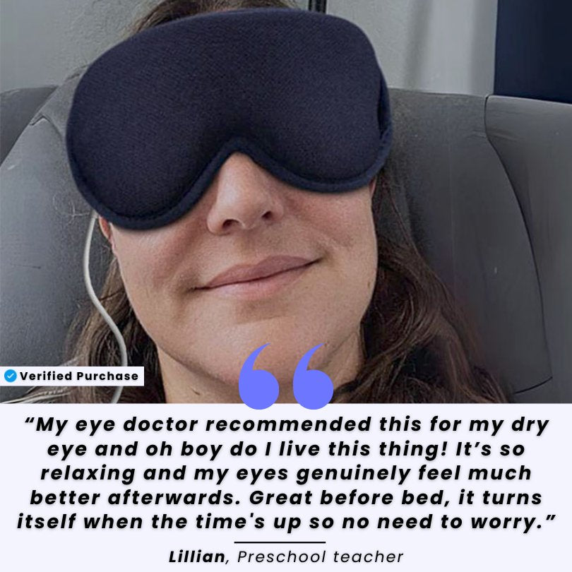 OptiSoothe™ Warm Eye Mask for Dry Eyes | USB Heated Dry Eyes Sleeping Mask