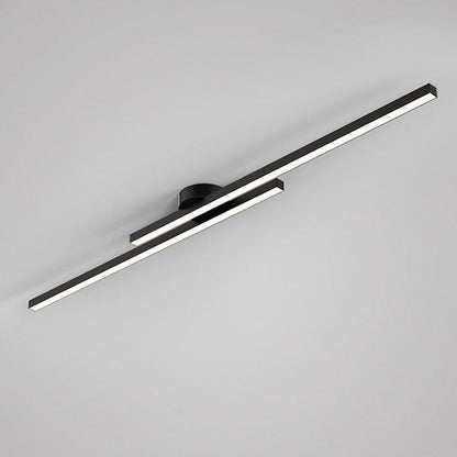 Modern Aluminium Semi Flush Mount LED Ceiling Light | Minimalist Design for Living Room. Bedroom & Hallway