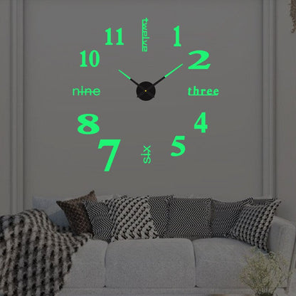 Unique Black Wall Clock | Innovative Design, Quartz Movement & Ideal for Home Decor