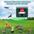 Outdoor Ultrasonic Bird Repeller | Effective, Humane Woodpecker Deterrent for Gardens, Patios & Farms