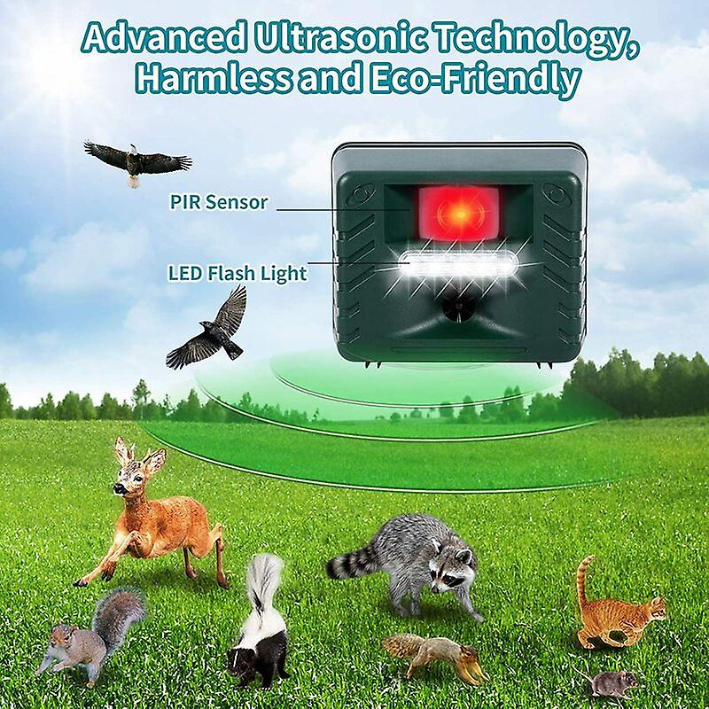 Outdoor Ultrasonic Bird Repeller | Effective, Humane Woodpecker Deterrent for Gardens, Patios & Farms