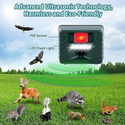 Outdoor Ultrasonic Bird Repeller | Effective, Humane Woodpecker Deterrent for Gardens, Patios & Farms