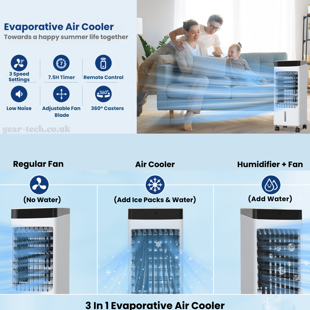 Portable Windowless Air Conditioner with Remote Control - Energy Efficient Cooling for Home, Office, and Small Spaces