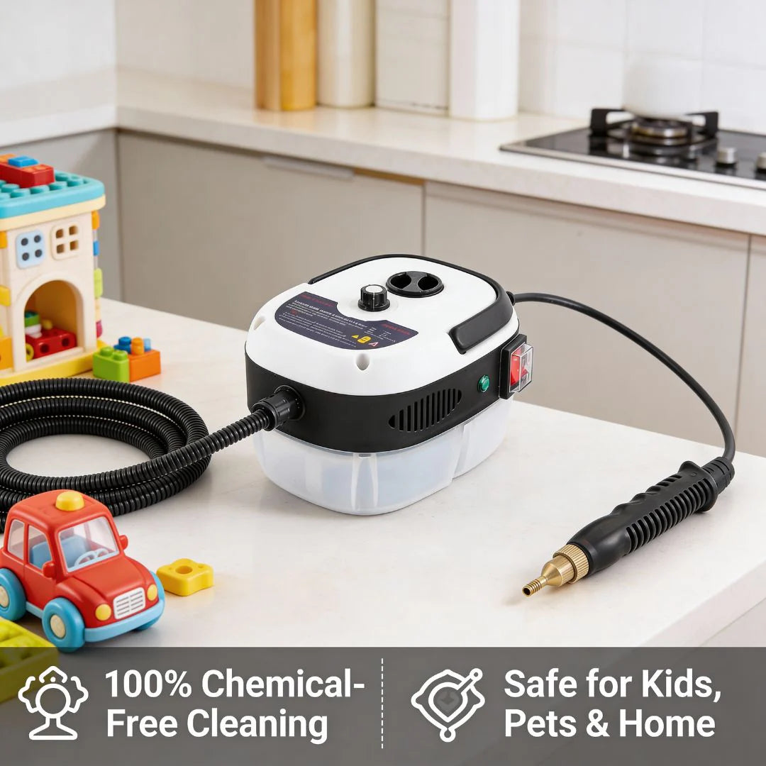 Handheld Steam Cleaner – High Temperature Steam | Portable Cleaning Machine for Grease & Grime Removal