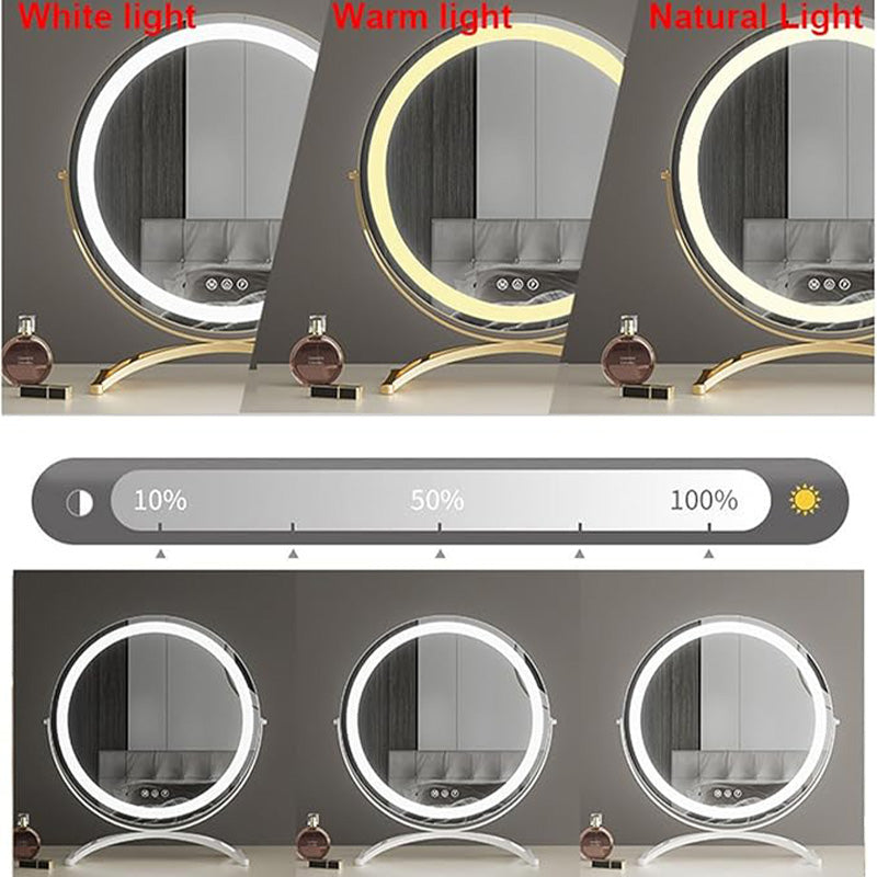 Dimmable LED Makeup Mirror | 360° Rotation. Touch Control & 3 Light Modes for Perfect Makeup Application