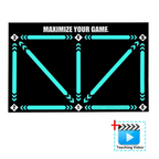 Football Pro Training Mat | Anti-Slip, 2x2m Space & Video Program for Skill Enhancement and Home Training