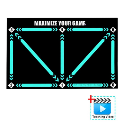 Football Pro Training Mat | Anti-Slip, 2x2m Space & Video Program for Skill Enhancement and Home Training