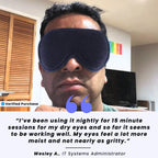 OptiSoothe™ Warm Eye Mask for Dry Eyes | USB Heated Dry Eyes Sleeping Mask