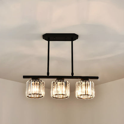 Modern Art Deco Glass Kitchen Island Lamps | Adjustable Height. 3-4 Lights & Ideal for Dining Room and Kitchen Lighting