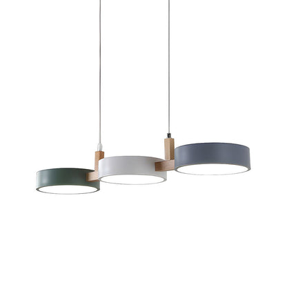 Metal Multi Light Nordic Flush Ceiling Light | Durable Iron & Wood Design for Kitchen and Dining Room