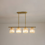Modern Art Deco Glass Kitchen Island Lamps | Adjustable Height. 3-4 Lights & Ideal for Dining Room and Kitchen Lighting