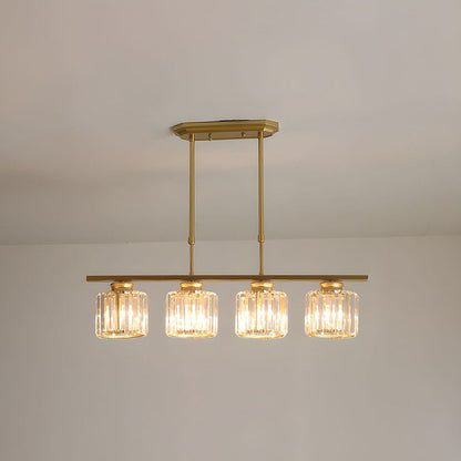 Modern Art Deco Glass Kitchen Island Lamps | Adjustable Height. 3-4 Lights & Ideal for Dining Room and Kitchen Lighting