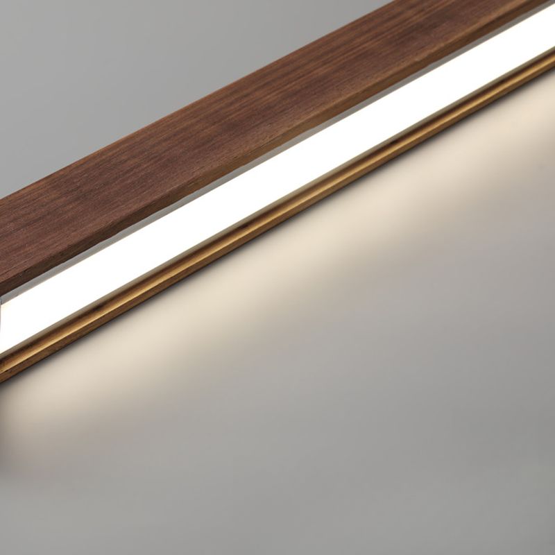LED Wooden Pendant Light | Contemporary kitchen Lighting Adjustable Height, Integrated LED & Ideal for Low or High Ceilings