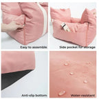 Dog Car Seat Bed with Harness | Waterproof Travel Dog Car Seat Bed