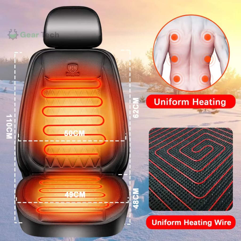 Heated Car Seat Cover | Adjustable Temperature Control 30℃-65℃ for Cars, Trucks & Home Use